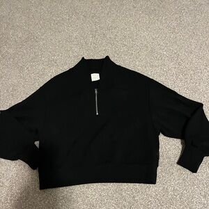 Varley Black Half-Zip Pullover Sweatshirt size large